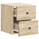 Væghængt Natbord med skuffe 2 pcs Sonoma-eg 34,5 x 33 x 40 cm