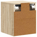 Væghængt Natbord med skuffe 2 pcs Sonoma-eg 34,5 x 33 x 40 cm