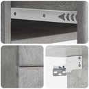 Væghængt Natbord med skuffe 2 pcs Betongrå 34,5 x 33 x 40 cm