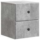 Væghængt Natbord med skuffe 2 pcs Betongrå 34,5 x 33 x 40 cm