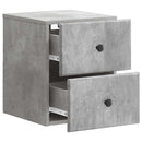 Væghængt Natbord med skuffe 2 pcs Betongrå 34,5 x 33 x 40 cm