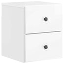 Væghængt Natbord 2 pcs Hvid højglans 34,5 x 33 x 40 cm