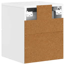 Væghængt Natbord 2 pcs Hvid højglans 34,5 x 33 x 40 cm