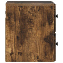 Væghængt Natbord med skuffe 2 pcs Røget eg 34,5 x 33 x 40 cm