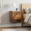 Væghængt Natbord med skuffe 2 pcs Gammelt træ 34,5 x 33 x 40 cm