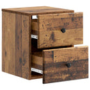 Væghængt Natbord med skuffe 2 pcs Gammelt træ 34,5 x 33 x 40 cm