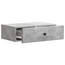Væghængt Sideskab Betongrå 59 x 34,5 x 17 cm Konstrueret træ