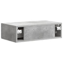 Væghængt Sideskab Betongrå 59 x 34,5 x 17 cm Konstrueret træ