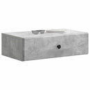 Væghængt Sideskab Betongrå 59 x 34,5 x 17 cm Konstrueret træ