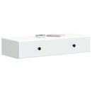 Væghængt Sideskab Hvid 87,5 x 34,5 x 17 cm Konstrueret træ