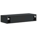 Væghængt Sideskab Sort 87,5 x 34,5 x 17 cm Konstrueret træ