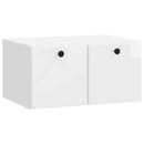 Væghængt TV-skab 59,5 x 41 x 30 cm Hvid højglans