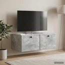 Væghængt TV-skab 78,5 x 41 x 30 cm Betongrå Konstrueret træ