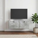 Væghængt TV-skab 78,5 x 41 x 30 cm Betongrå Konstrueret træ