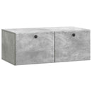 Væghængt TV-skab 78,5 x 41 x 30 cm Betongrå Konstrueret træ
