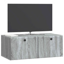 Væghængt TV-skab 78,5 x 41 x 30 cm Grå Sonoma Konstrueret træ