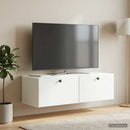 Væghængt TV-skab 98 x 41 x 30 cm Hvid Konstrueret træ