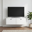 Væghængt TV-skab 98 x 41 x 30 cm Hvid Konstrueret træ