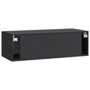 Væghængt TV-skab 98 x 41 x 30 cm Sort Konstrueret træ
