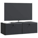 Væghængt TV-skab 98 x 41 x 30 cm Sort Konstrueret træ