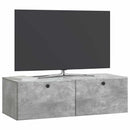 Væghængt TV-skab 98 x 41 x 30 cm Betongrå Konstrueret træ