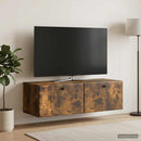 Væghængt TV-skab 98 x 41 x 30 cm Røget eg Konstrueret træ