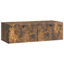 Væghængt TV-skab 98 x 41 x 30 cm Røget eg Konstrueret træ