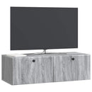 Væghængt TV-skab 98 x 41 x 30 cm Grå Sonoma Konstrueret træ