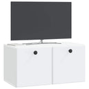 Væghængt TV-skab 59,5 x 31 x 30 cm Hvid Konstrueret træ