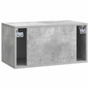 Væghængt TV-skab 59,5 x 31 x 30 cm Betongrå Konstrueret træ