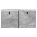 Væghængt TV-skab 59,5 x 31 x 30 cm Betongrå Konstrueret træ