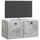Væghængt TV-skab 59,5 x 31 x 30 cm Betongrå Konstrueret træ