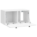 Væghængt TV-skab 59,5 x 31 x 30 cm Hvid højglans