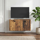 Væghængt TV-skab 59,5 x 31 x 30 cm Gammelt træ Konstrueret træ