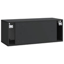 Væghængt TV-skab 78,5 x 31 x 30 cm Sort Konstrueret træ