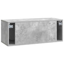 Væghængt TV-skab 78,5 x 31 x 30 cm Betongrå Konstrueret træ