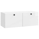 Væghængt TV-skab 78,5 x 31 x 30 cm Hvid højglans