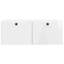 Væghængt TV-skab 78,5 x 31 x 30 cm Hvid højglans