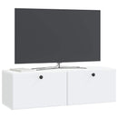 Væghængt TV-skab 98 x 31 x 30 cm Hvid Konstrueret træ