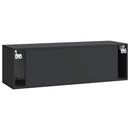 Væghængt TV-skab 98 x 31 x 30 cm Sort Konstrueret træ