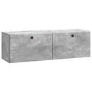 Væghængt TV-skab 98 x 31 x 30 cm Betongrå Konstrueret træ