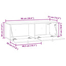 Væghængt TV-skab 98 x 31 x 30 cm Betongrå Konstrueret træ