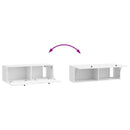 Væghængt TV-skab 98 x 31 x 30 cm Hvid højglans Konstrueret træ