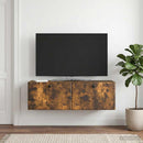 Væghængt TV-skab 98 x 31 x 30 cm Røget eg Konstrueret træ