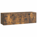 Væghængt TV-skab 98 x 31 x 30 cm Røget eg Konstrueret træ