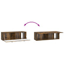 Væghængt TV-skab 98 x 31 x 30 cm Røget eg Konstrueret træ