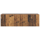 Væghængt TV-skab 98 x 31 x 30 cm Gammelt træ Konstrueret træ