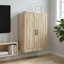 Vægmonteret skab Sonoma-eg 66 x 34,5 x 90 cm Konstrueret træ