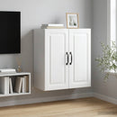 Vægmonteret skab Hvid højglans 59 x 31 x 60 cm Konstrueret træ
