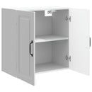 Vægmonteret skab Hvid højglans 59 x 31 x 60 cm Konstrueret træ